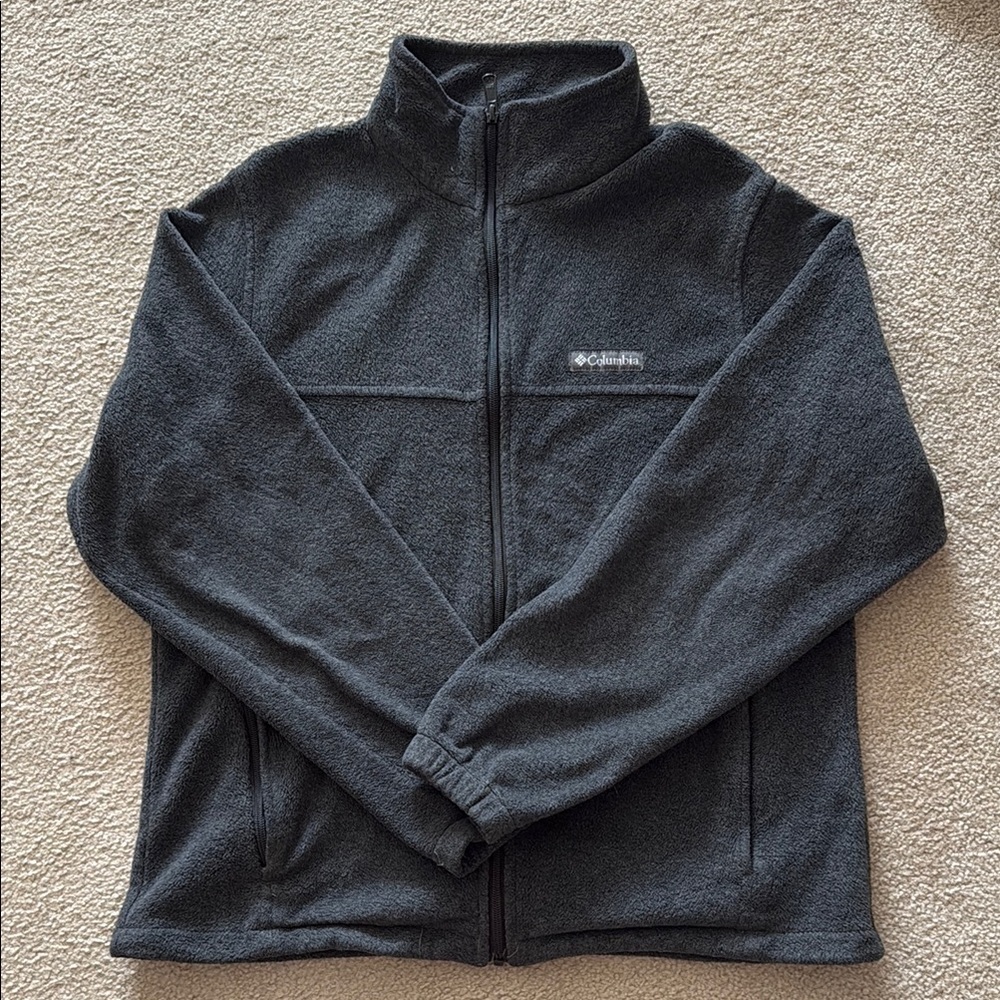 Columbia Charcoal Full-Zip Fleece Jacket men’s size Large